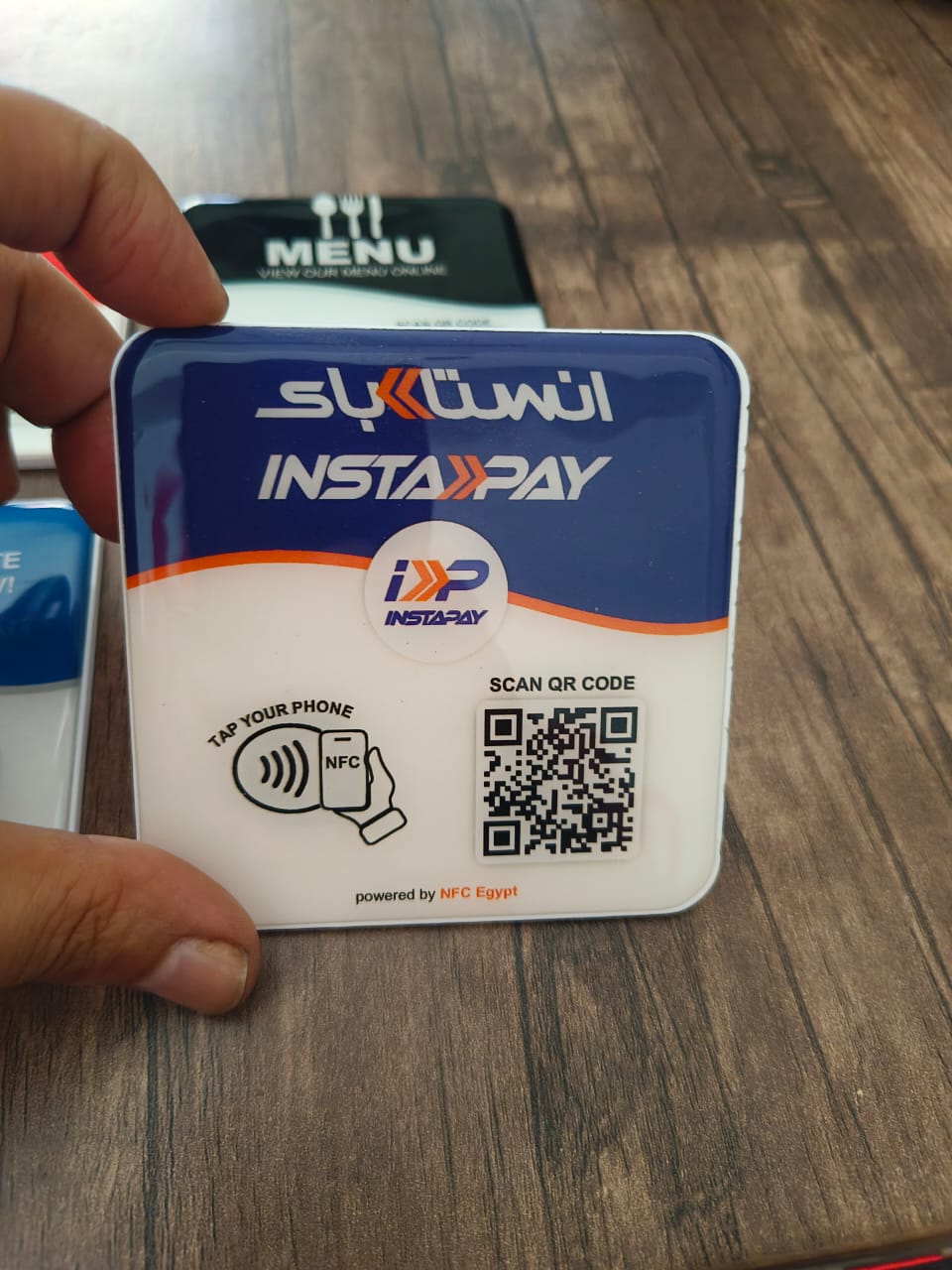 Coaster resin epoxy 10x10cm NFC + Qr Dynamic changeable