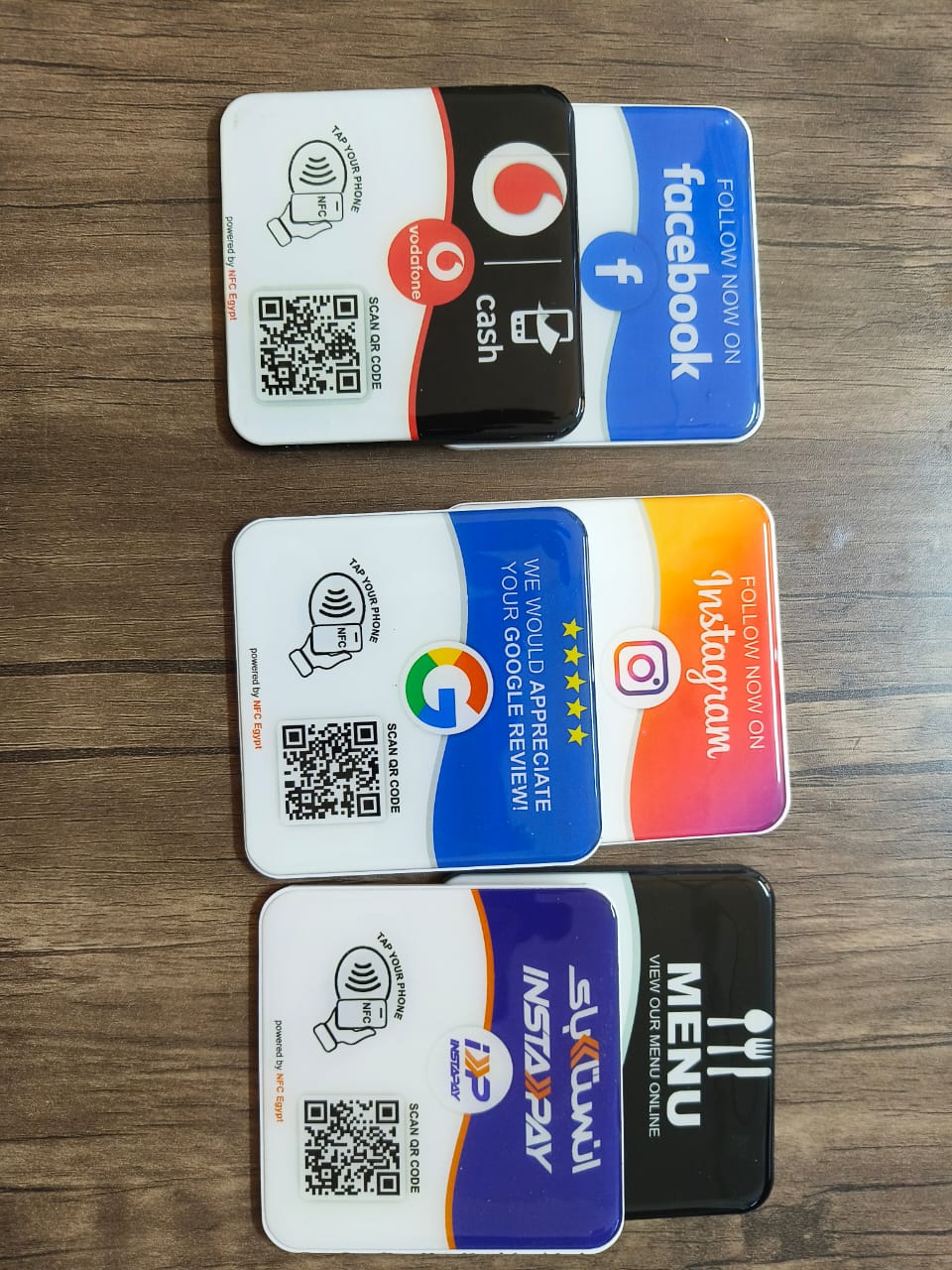 Coaster resin epoxy 10x10cm NFC + Qr Dynamic changeable
