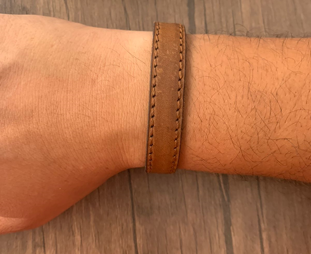 NFC Egypt Wristband Metal Bracelet Leather coated- 13.56 MHZ