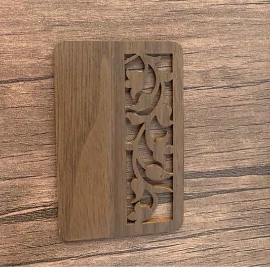 NFC Egypt NFC wood card (Darken Brown) Arabisk rose drawn